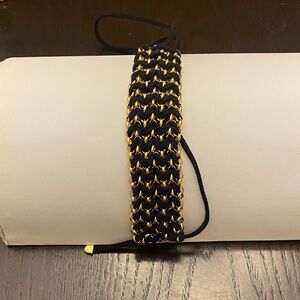 Black and Gold Braided Bracelet